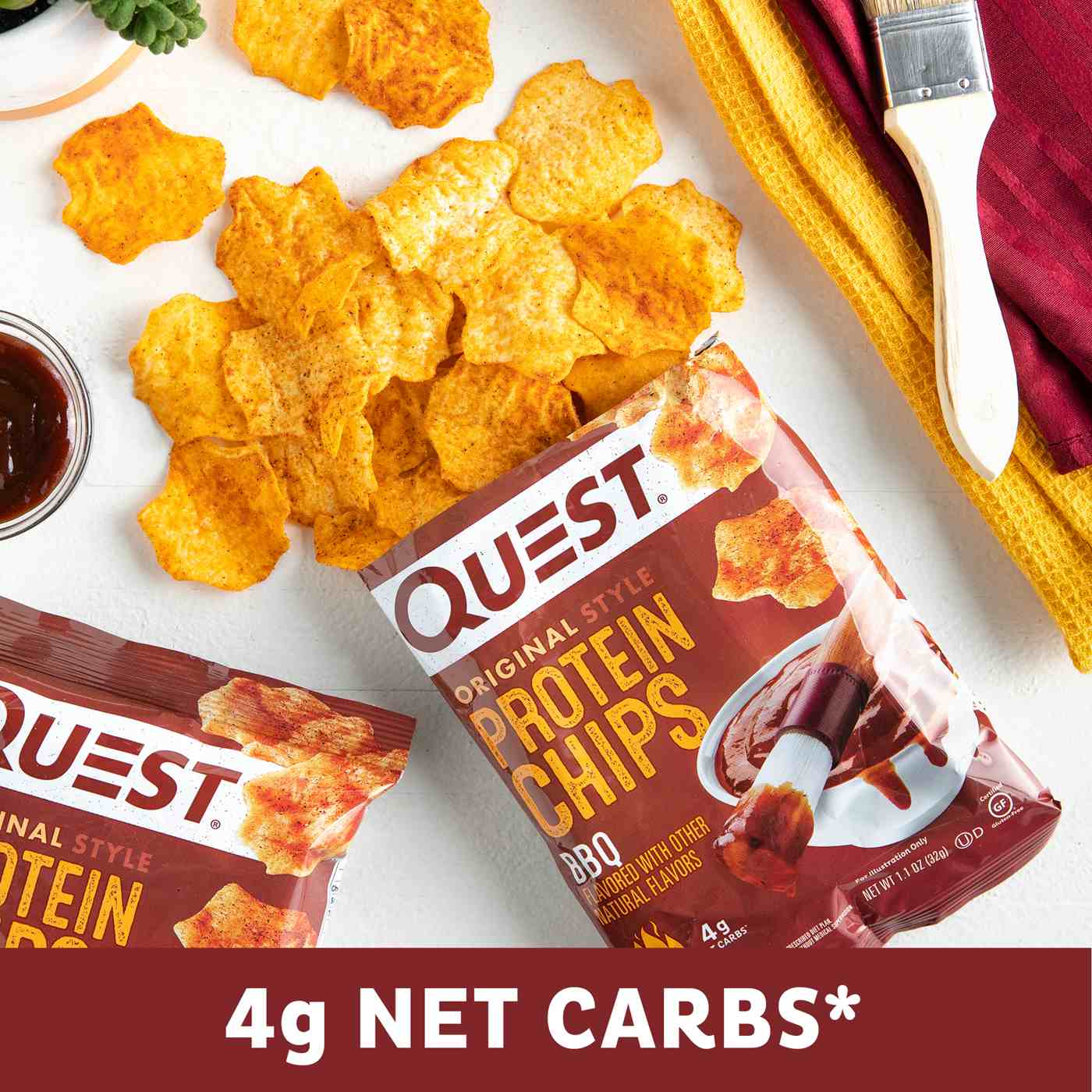 Quest 16g Protein Chips - BBQ; image 2 of 2