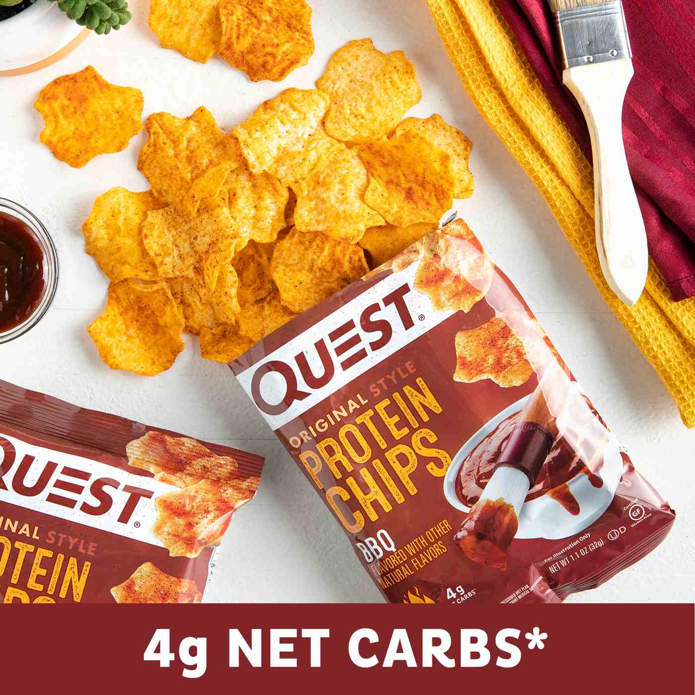 Quest 19g Protein Chips - BBQ; image 2 of 3