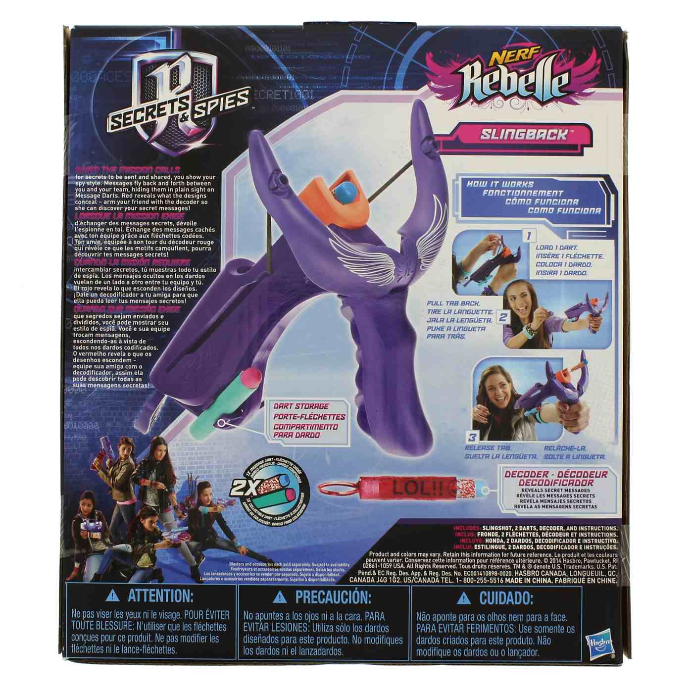 Nerf Rebelle Slingback Blaster; image 2 of 2