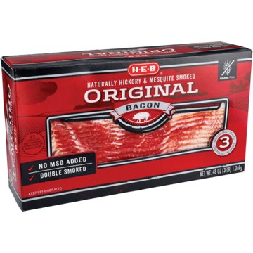 H-E-B Original Bacon, 48 oz