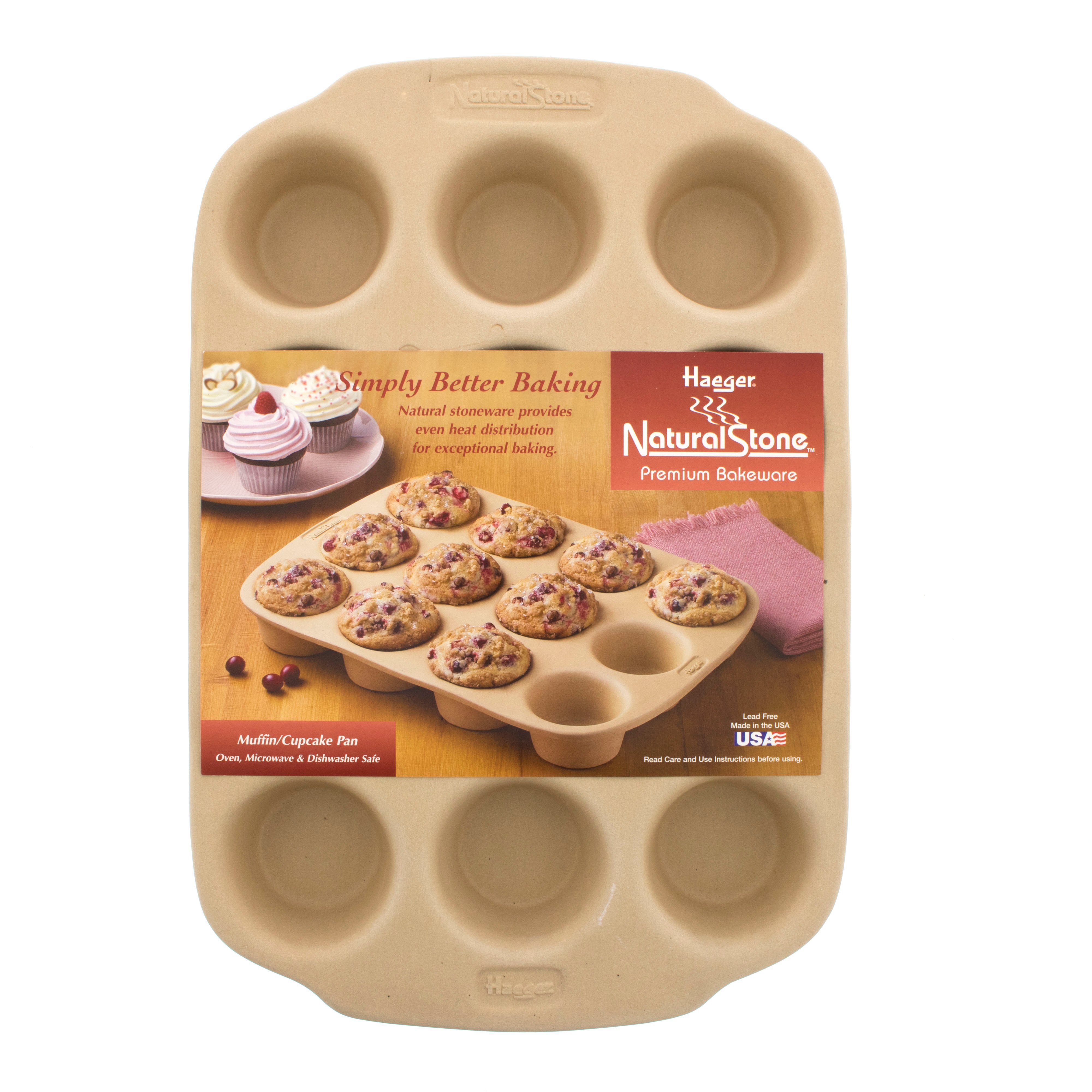 Haeger Natural Stone 12 Cup Muffin Pan
