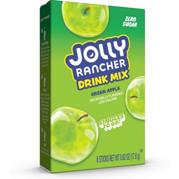 Jolly Rancher Singles to Go! Drink Sticks - Green Apple, 6 ct