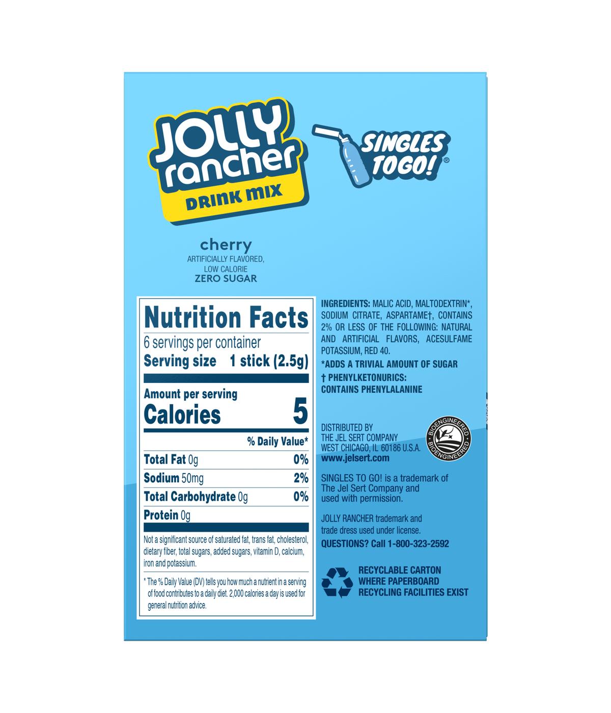 Jolly Rancher Singles-To-Go Sugar Free Drink Mix – Cherry; image 3 of 4