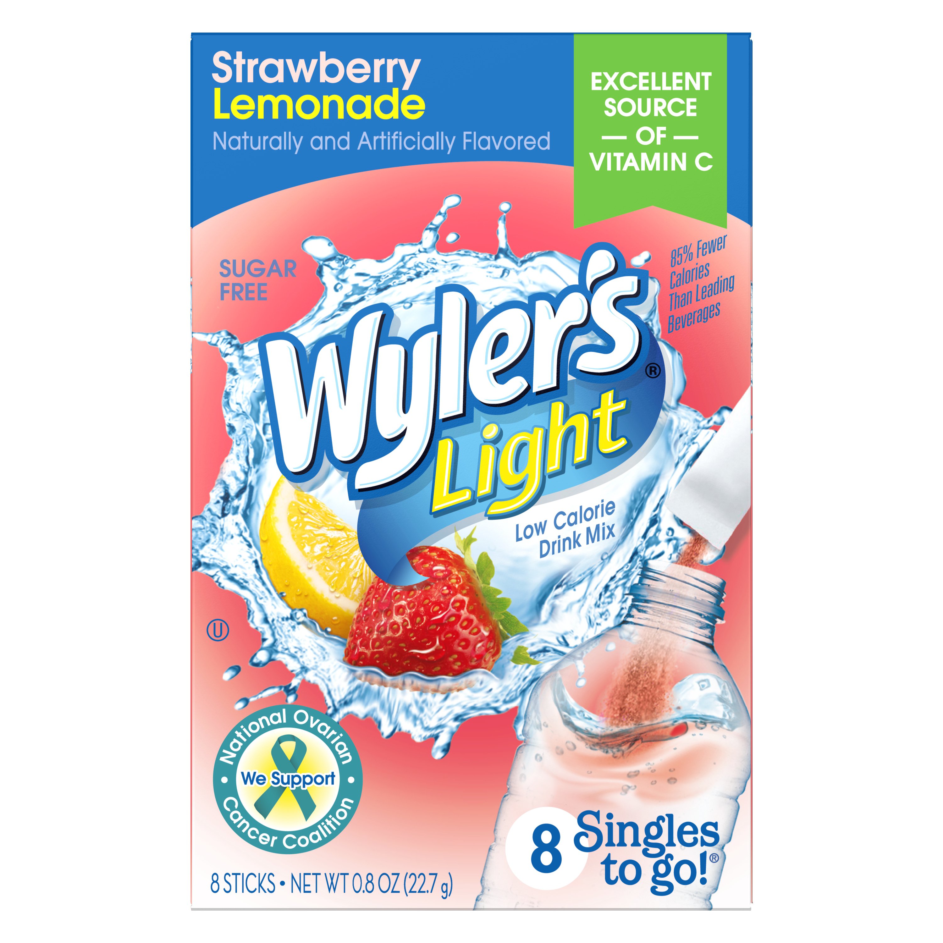 Wyler's Light Singles to Go! Strawberry Lemonade Drink Mix Shop Mixes
