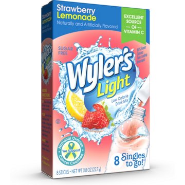 Wyler's Light Singles to Go! Drink Sticks - Strawberry Lemonade, 8 ct