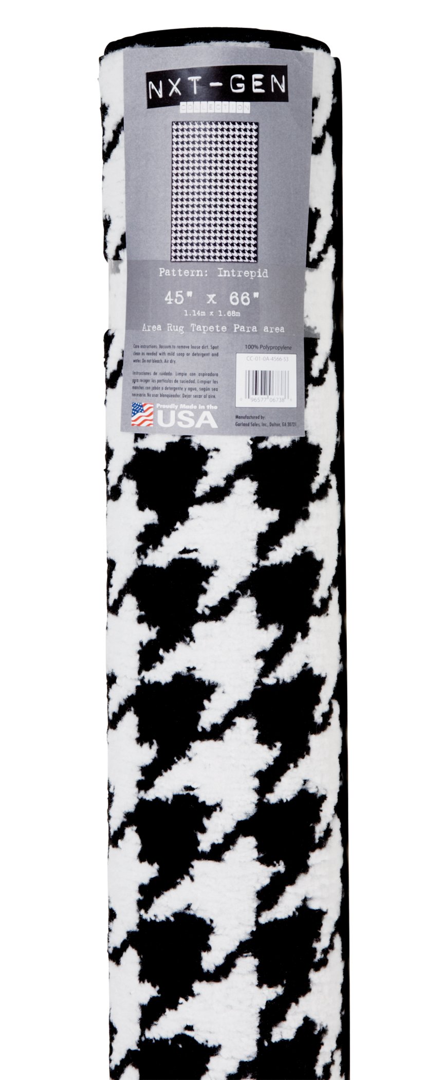 Garland NxtGen Houndstooth Black/ White Area Rug Shop Rugs & Mats at