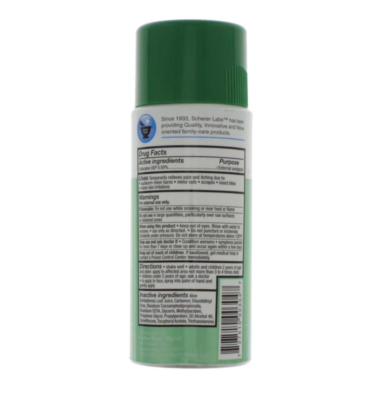 Scherer Labs Burn Relief Spray With Aloe Vera; image 2 of 2