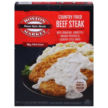 Boston Market 18g Protein Country Fried Beef Steak Frozen Meal
