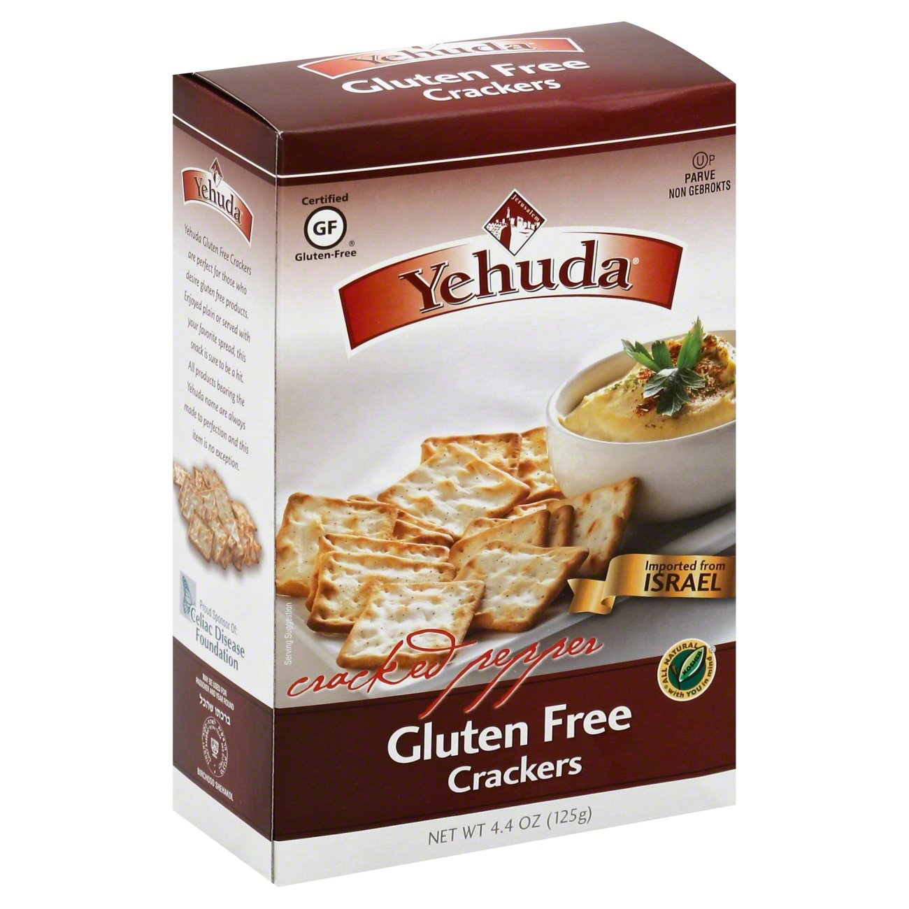 Yehuda Gluten Free Cracker, Cracked Pepper Shop Crackers