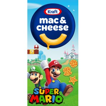 Kraft Mac & Cheese Macaroni and Cheese Dinner with Super Mario Power-Up Pasta Shapes
