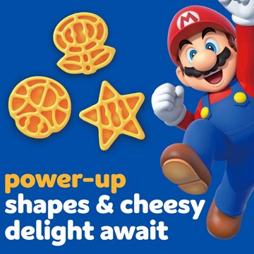 Kraft Mac & Cheese Macaroni and Cheese Dinner with Super Mario Power-Up Pasta Shapes