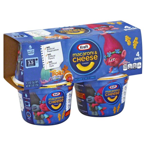 Kraft Trolls Macaroni and Cheese Cups - Shop Pantry meals at H-E-B