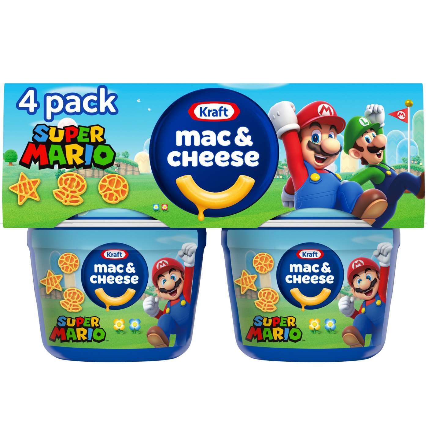 Kraft Mac & Cheese Microwavable Dinner with Super Mario Power-Up Pasta Shapes; image 1 of 5