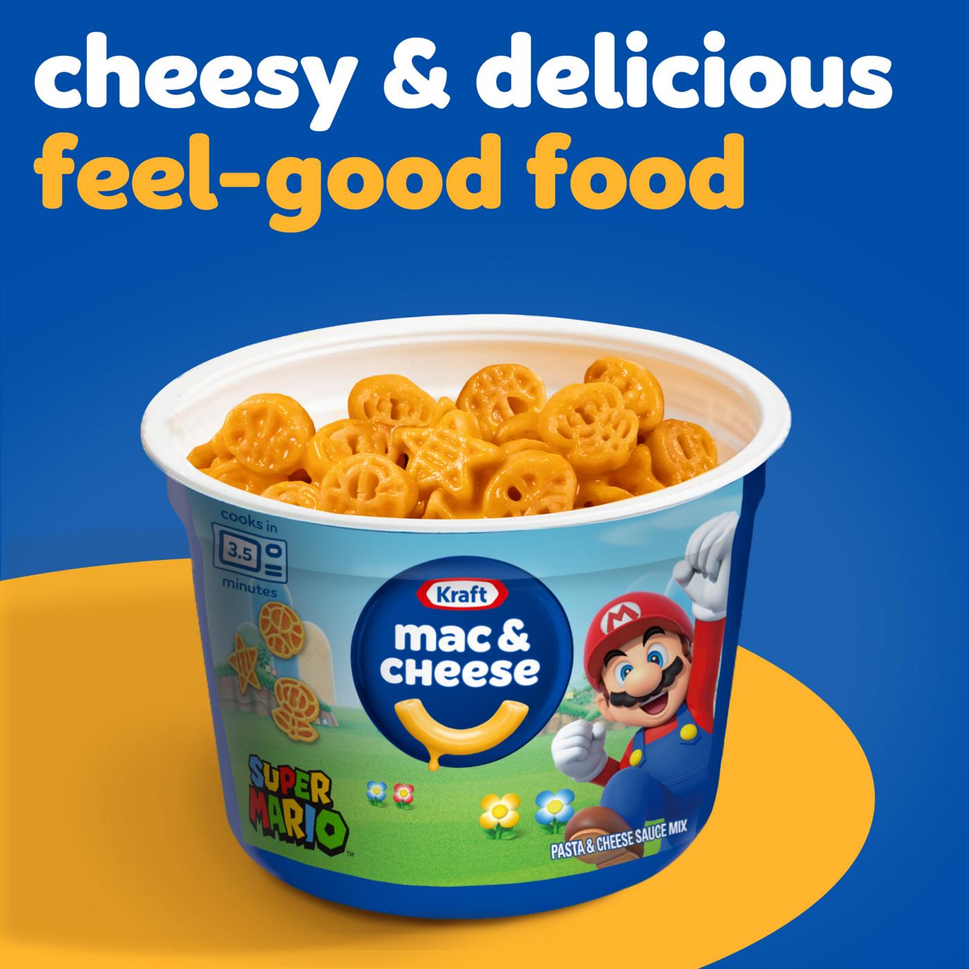 Kraft Mac & Cheese Microwavable Dinner with Super Mario Power-Up Pasta Shapes; image 4 of 5