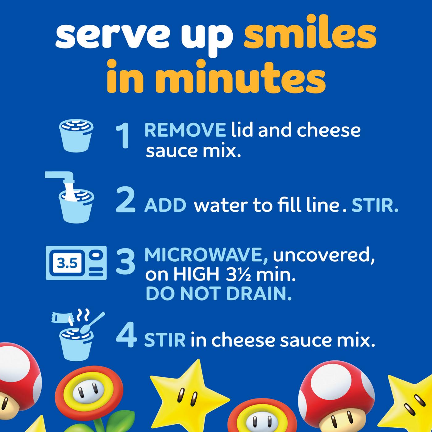 Kraft Mac & Cheese Microwavable Dinner with Super Mario Power-Up Pasta Shapes; image 5 of 5