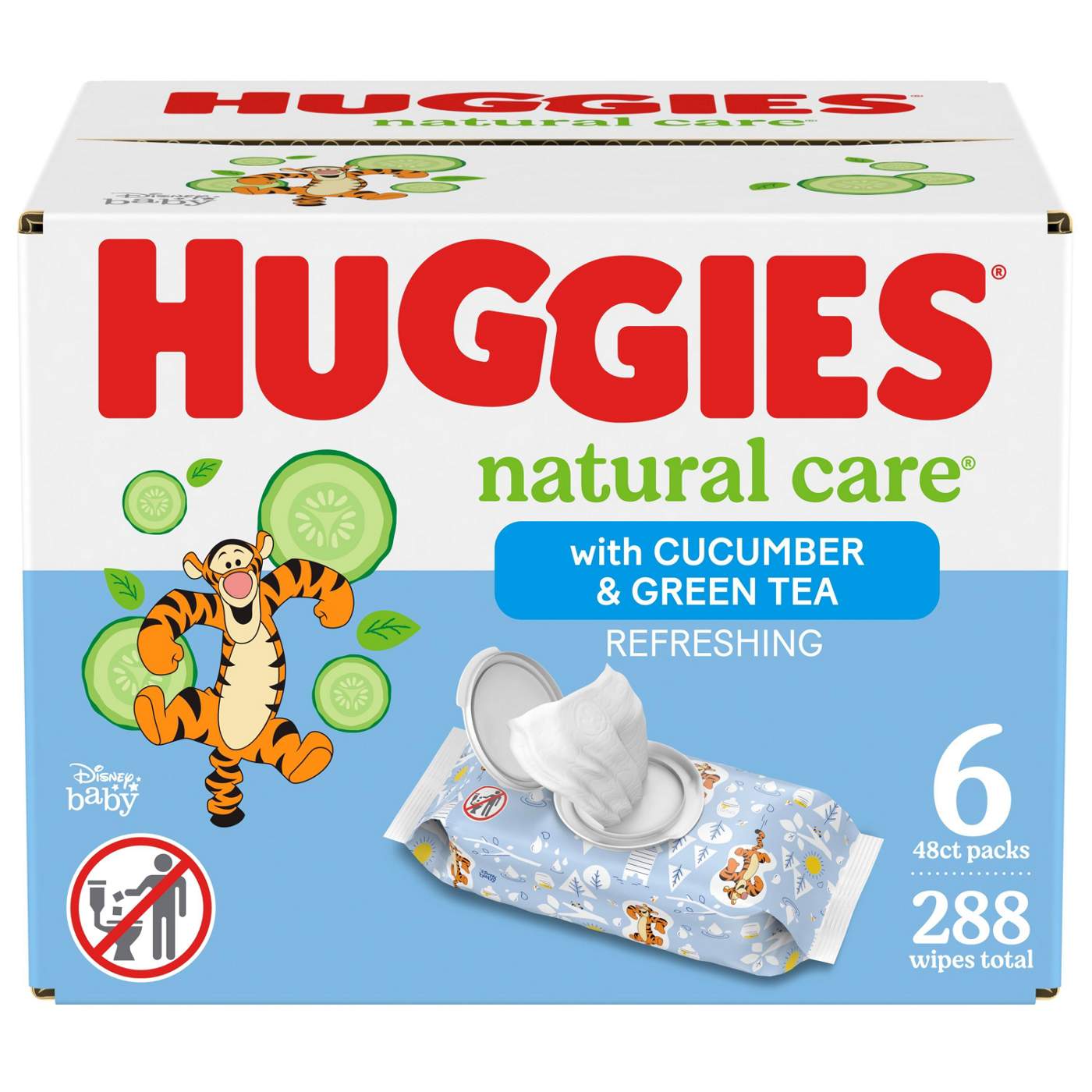 Huggies Natural Care Cucumber & Green Tea Baby Wipes 6 Pk; image 1 of 8