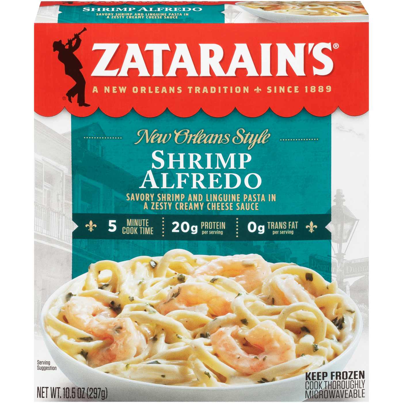 Zatarain's Shrimp Alfredo Frozen Meal; image 1 of 9