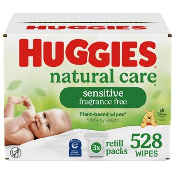 Huggies Natural Care Sensitive Baby Wipes - Unscented, 3 pk, 528 ct