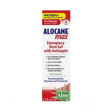 Alocane Max Emergency Burn Gel with Antiseptic - Maximum Strength, 2.5 oz