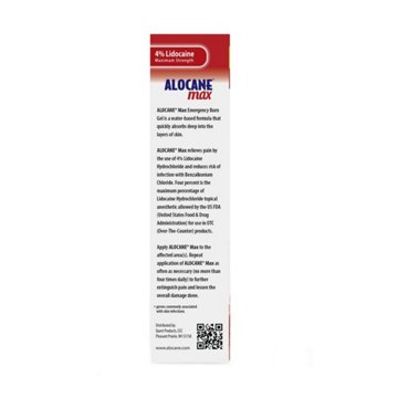Alocane Max Emergency Burn Gel with Antiseptic - Maximum Strength, 2.5 oz