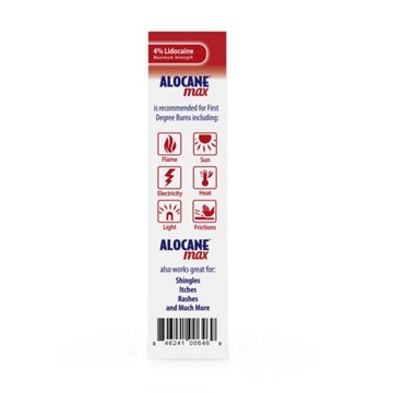 Alocane Max Emergency Burn Gel with Antiseptic - Maximum Strength, 2.5 oz