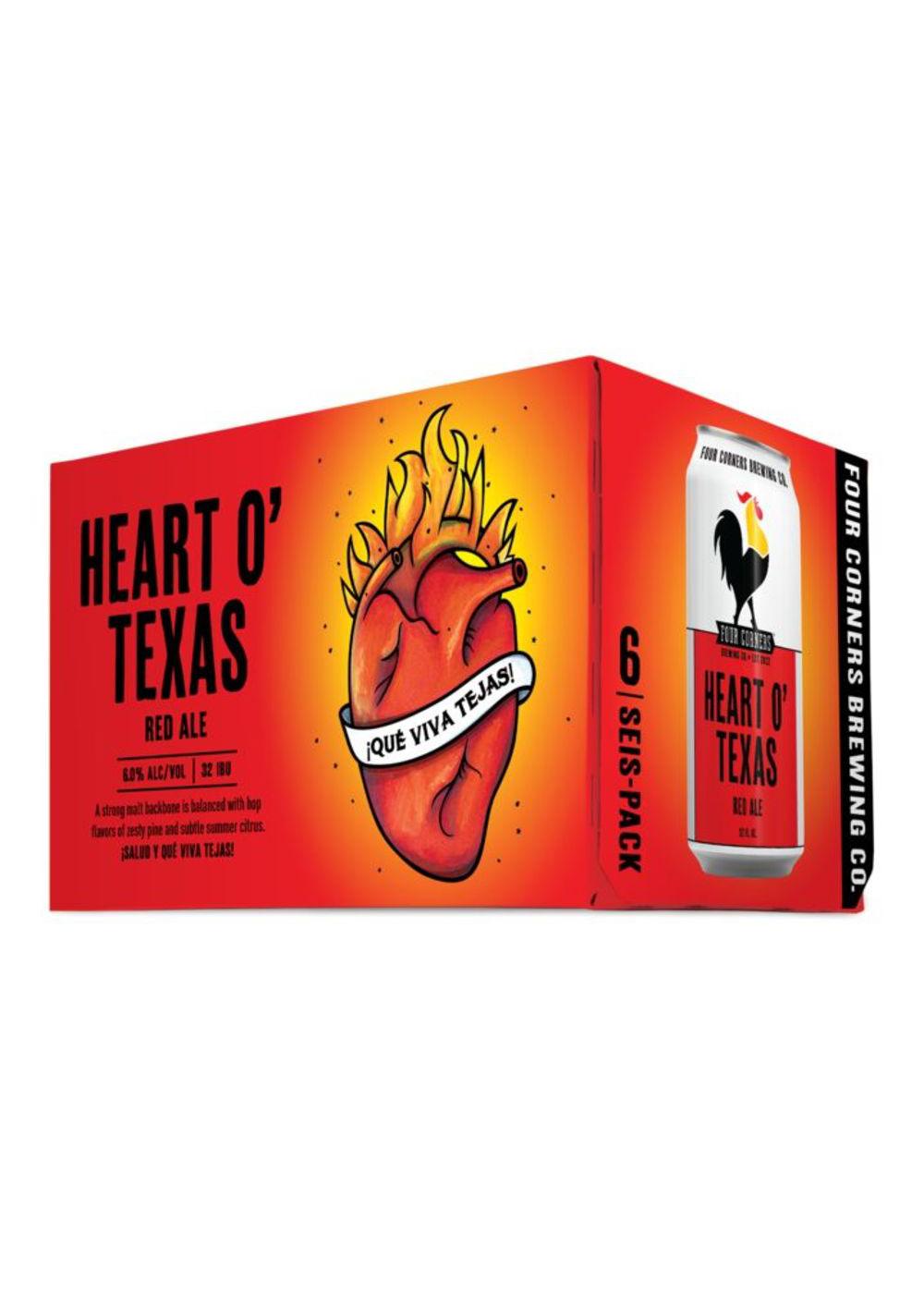 Four Corners Heart O' Texas Red Ale Craft Beer Cans 6 pk; image 3 of 4