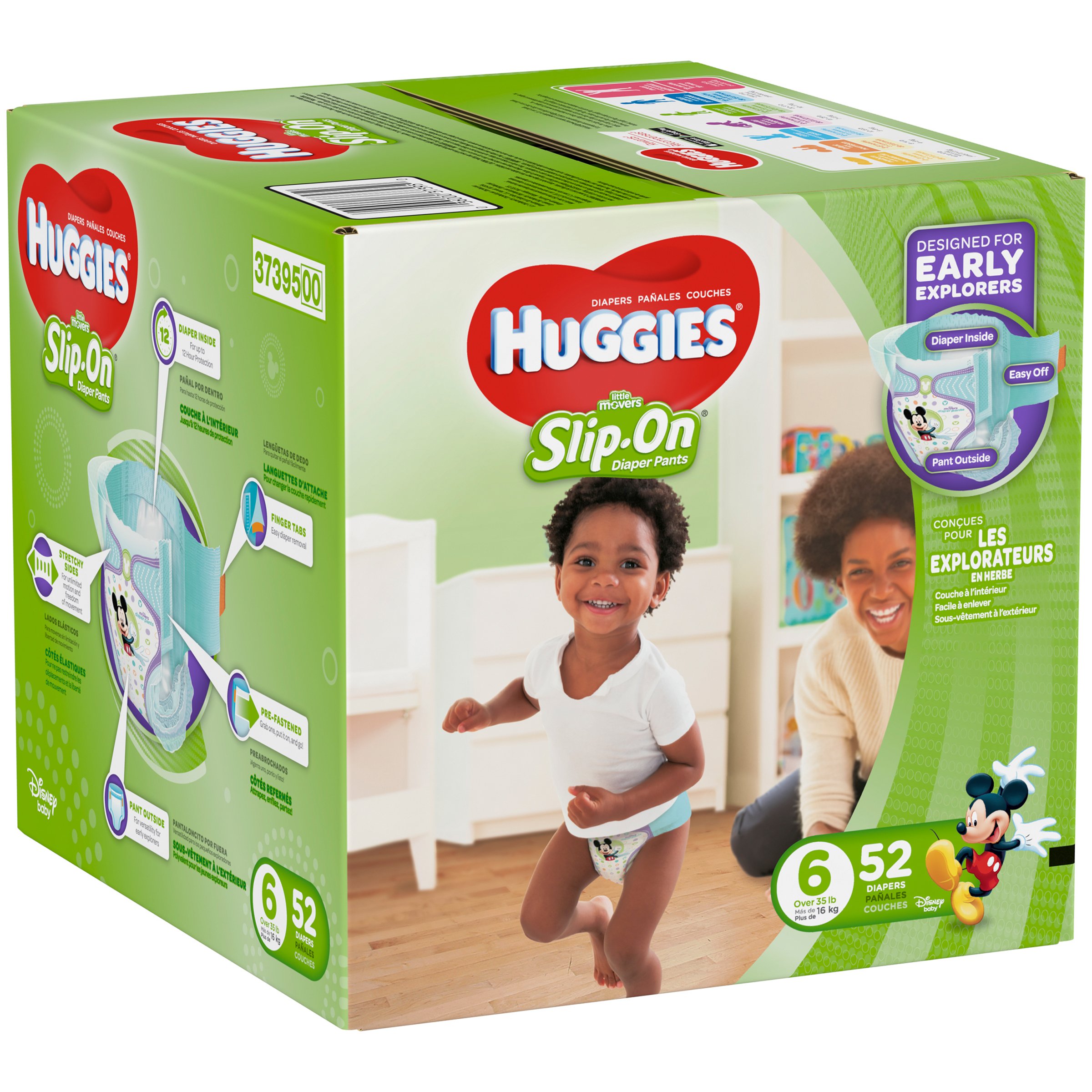 huggies slip on size 6