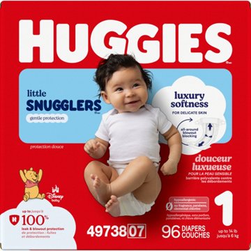 Huggies Little Snugglers Baby Diapers, Size 1 (8-14 lbs)