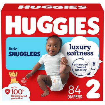 Huggies Little Snugglers Baby Diapers, Size 2 (12-18 lbs), 84 ct