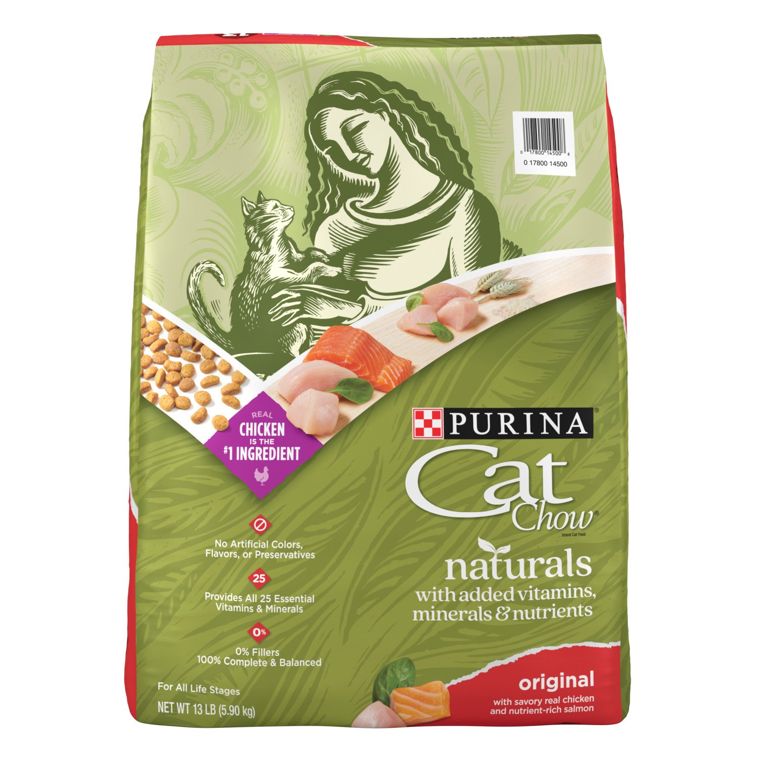 purina cat food green bag