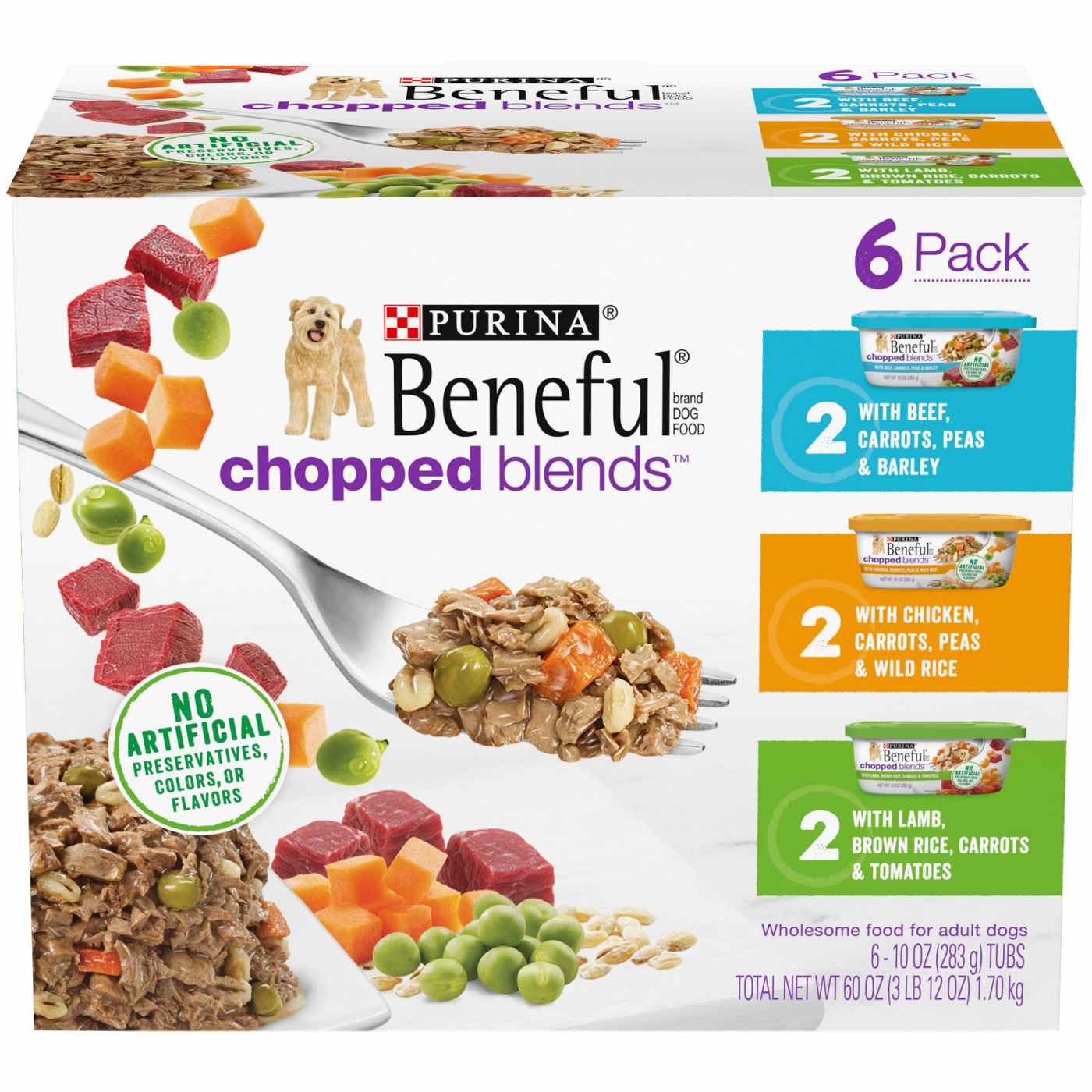 Purina Beneful High Protein Wet Dog Food Variety Pack, Chopped Blends; image 1 of 9