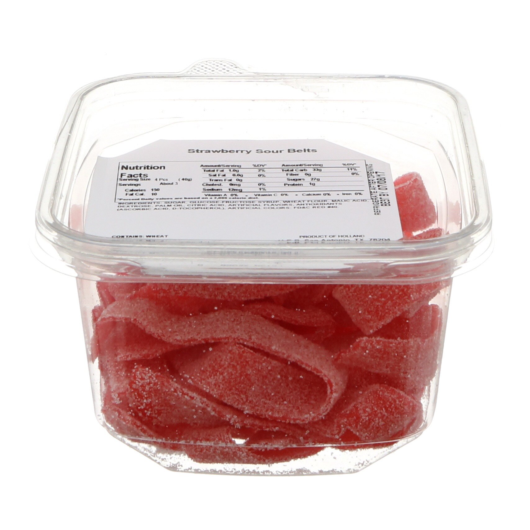 Nassau Candy Strawberry Sour Belts Shop Candy at HEB