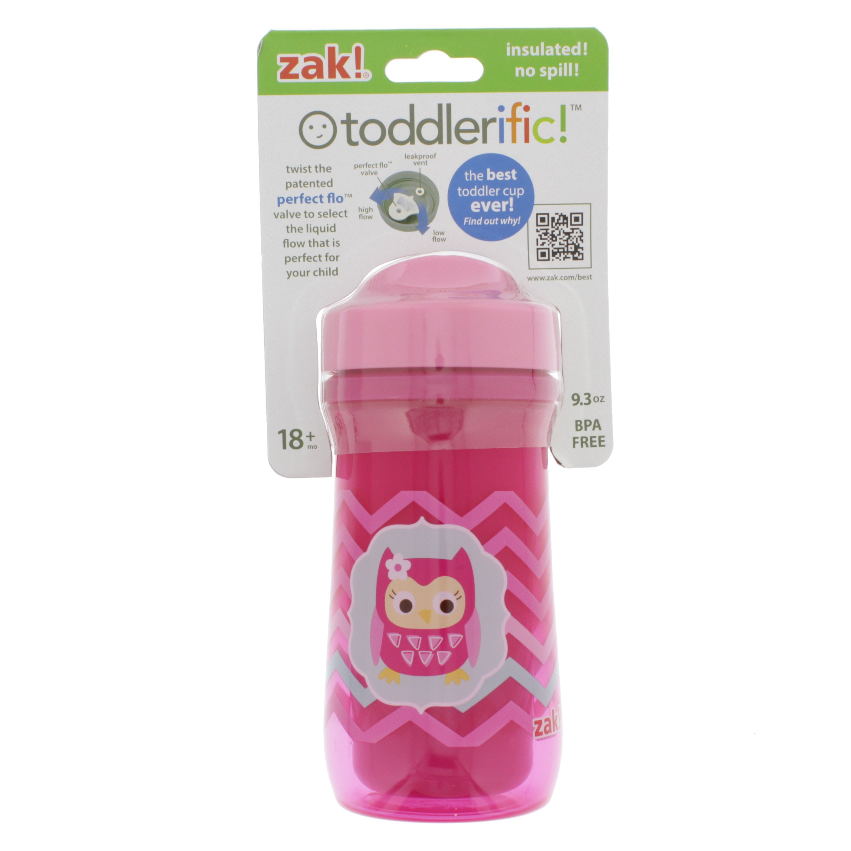 Zak! Owl Chevron Sippy Cup with PerfectFlo Valve Shop Cups at HEB
