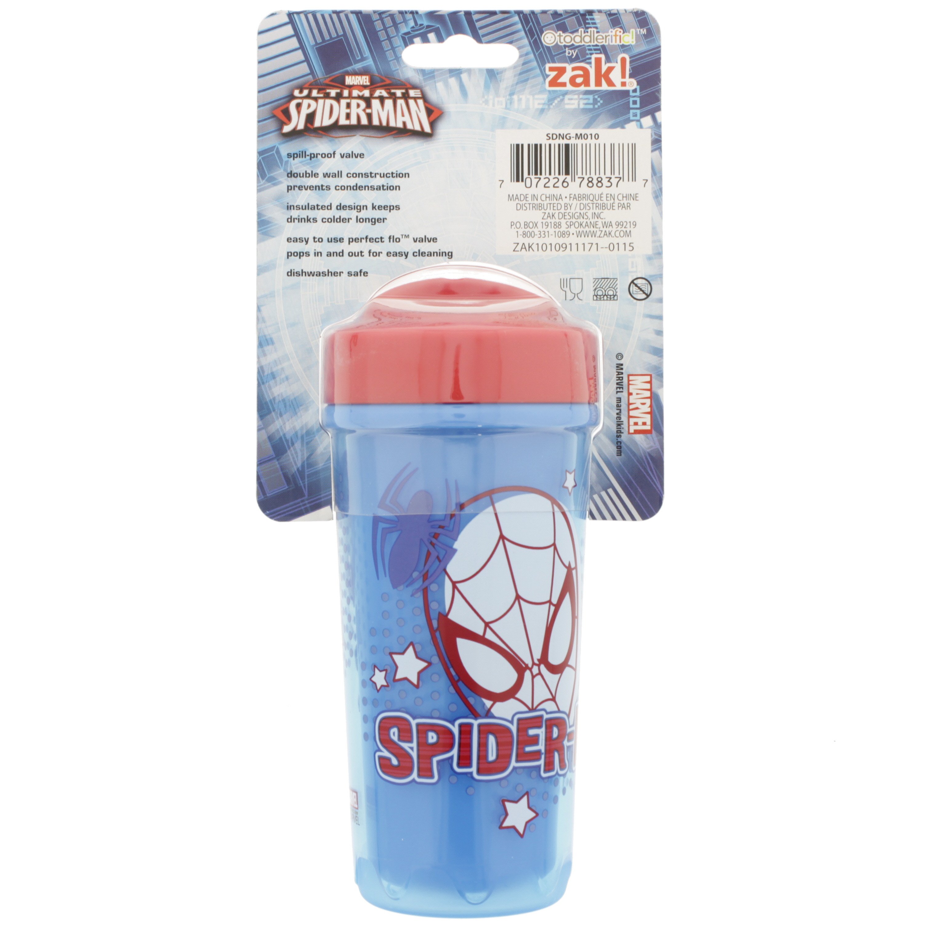 Spiderman Tumblers 2 Pack Water Bottles Sippy Cup Snap Top BPA-FREE Kids  Drink