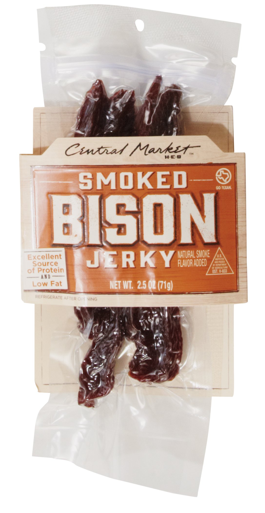 Central Market Smoked Bison Jerky Shop Jerky at HEB