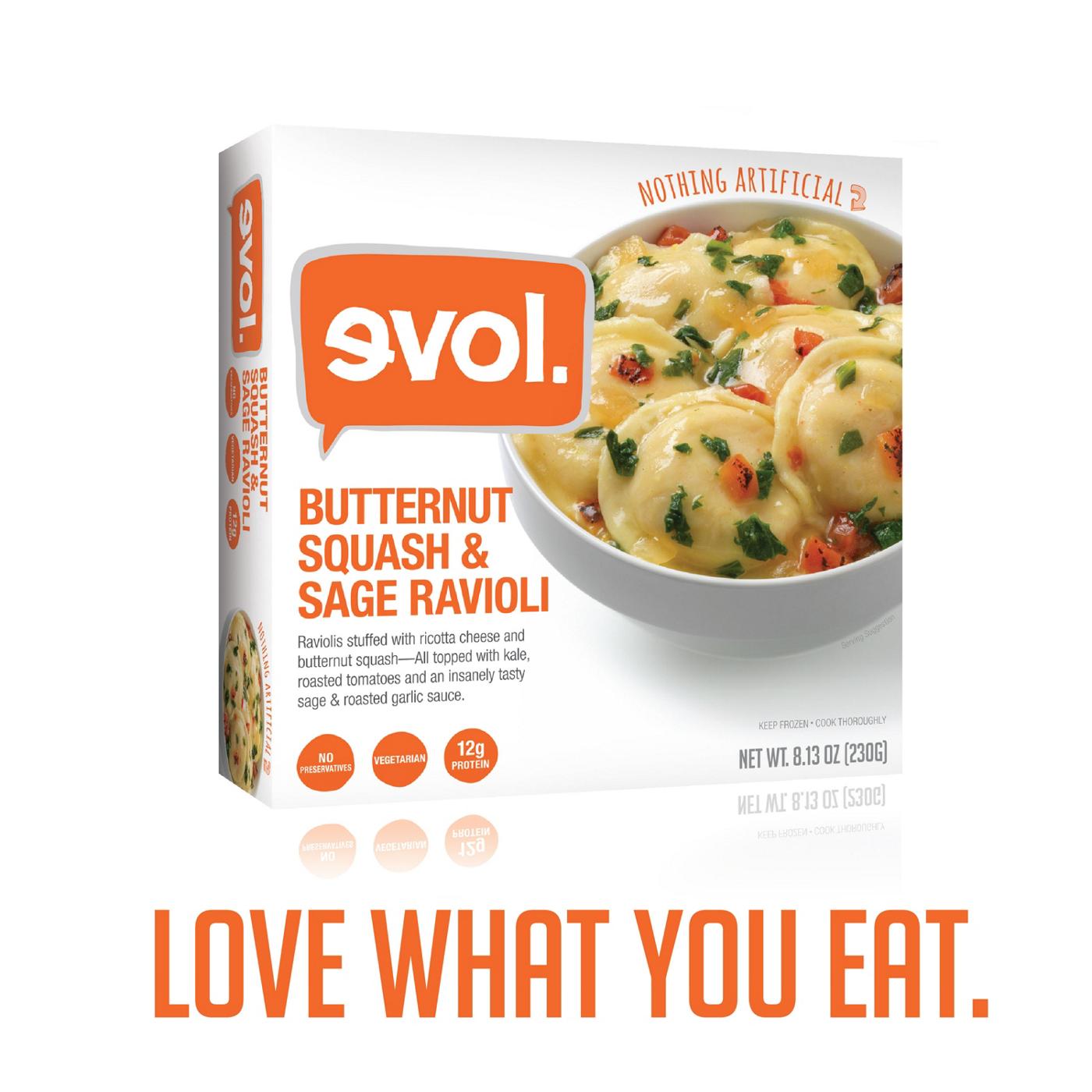 Evol 11g Protein Butternut Squash & Sage Ravioli Frozen Meal; image 2 of 6