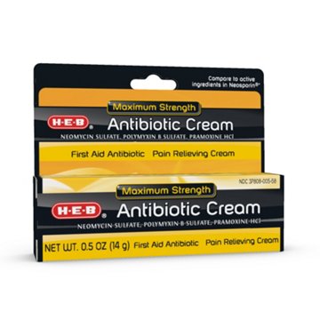 H-E-B Max Strength Antibiotic Pain Cream, .5 oz
