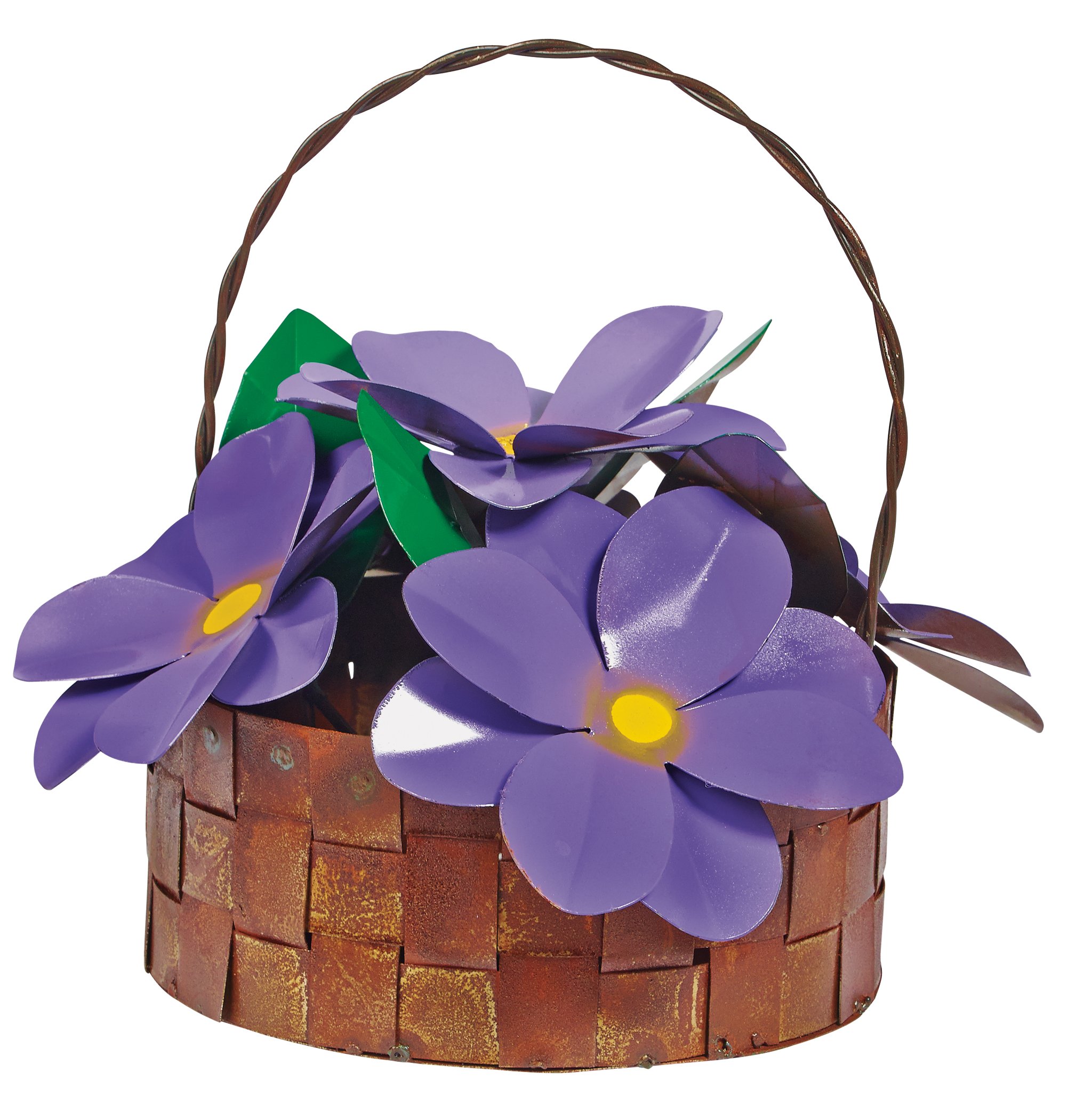 Creative Decor Purple Metal Flower Basket Shop Patio & Outdoor at HEB