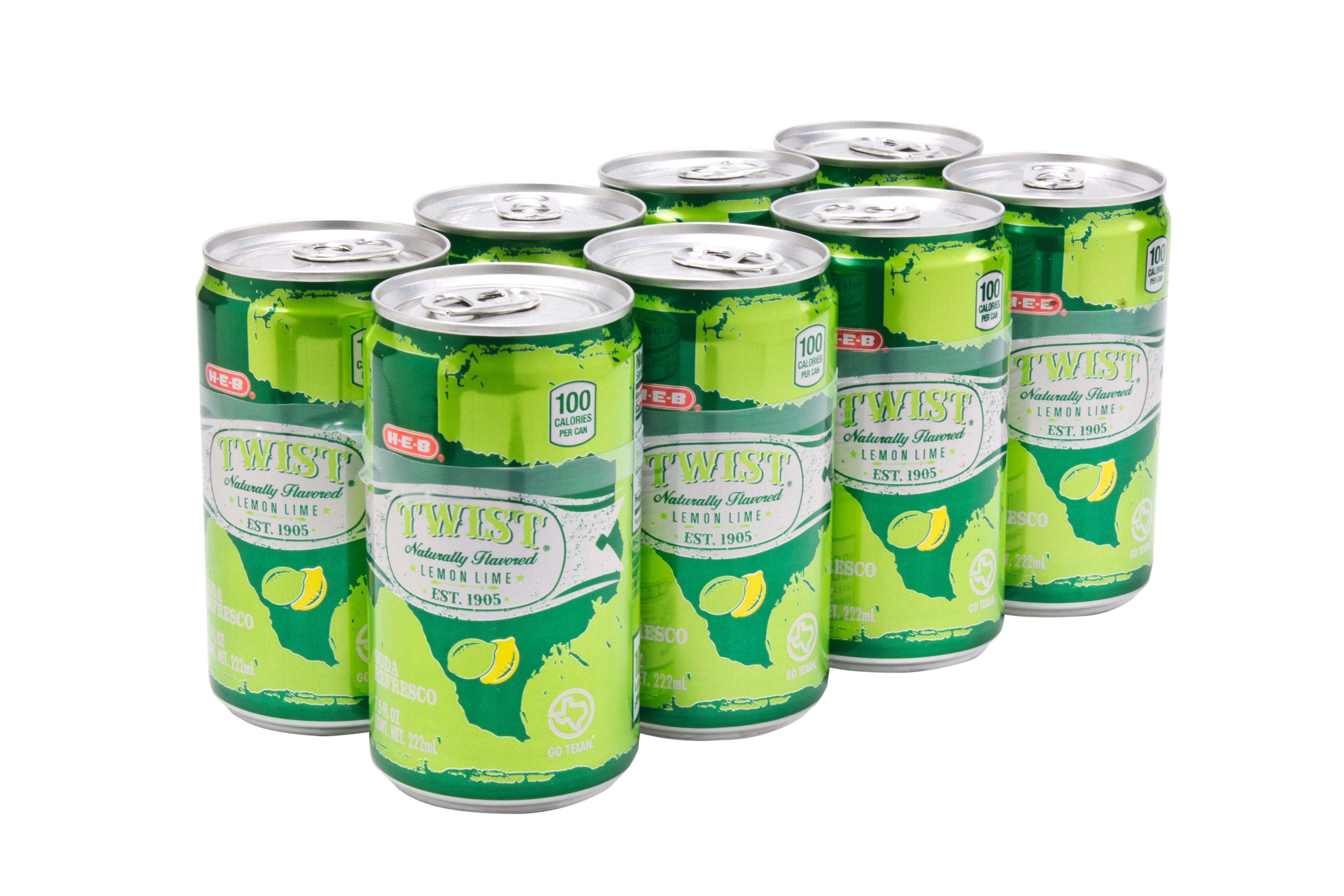 H-E-B Twist Lemon Lime Soda 7.5 Oz Cans - Shop Soda At H-E-B