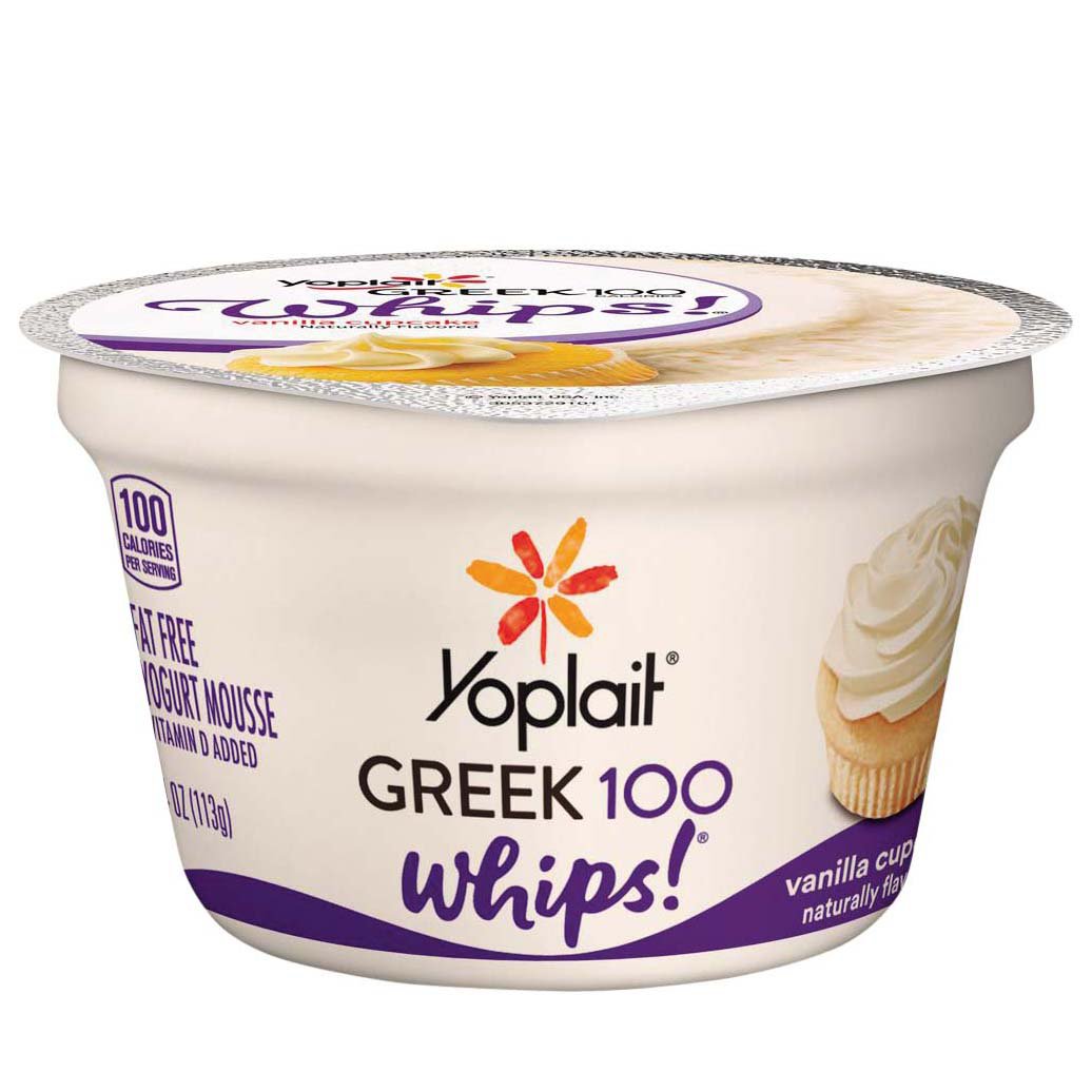 Yoplait Greek 100 Whips! Fat Free Vanilla Cupcake Yogurt Shop Yogurt