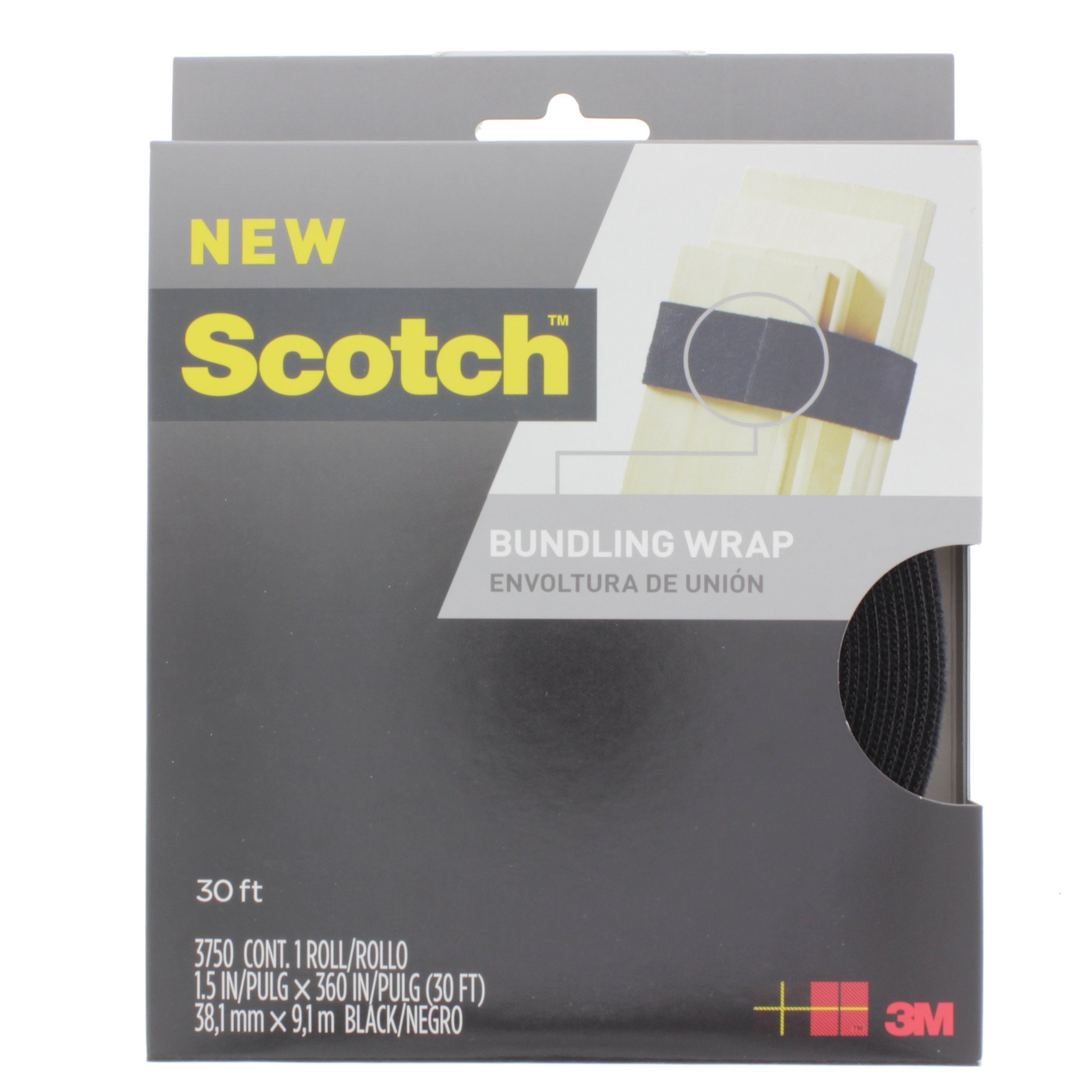 Scotch Bundling Wrap 30 ft, Black - Shop Rope & bungee cords at H-E-B