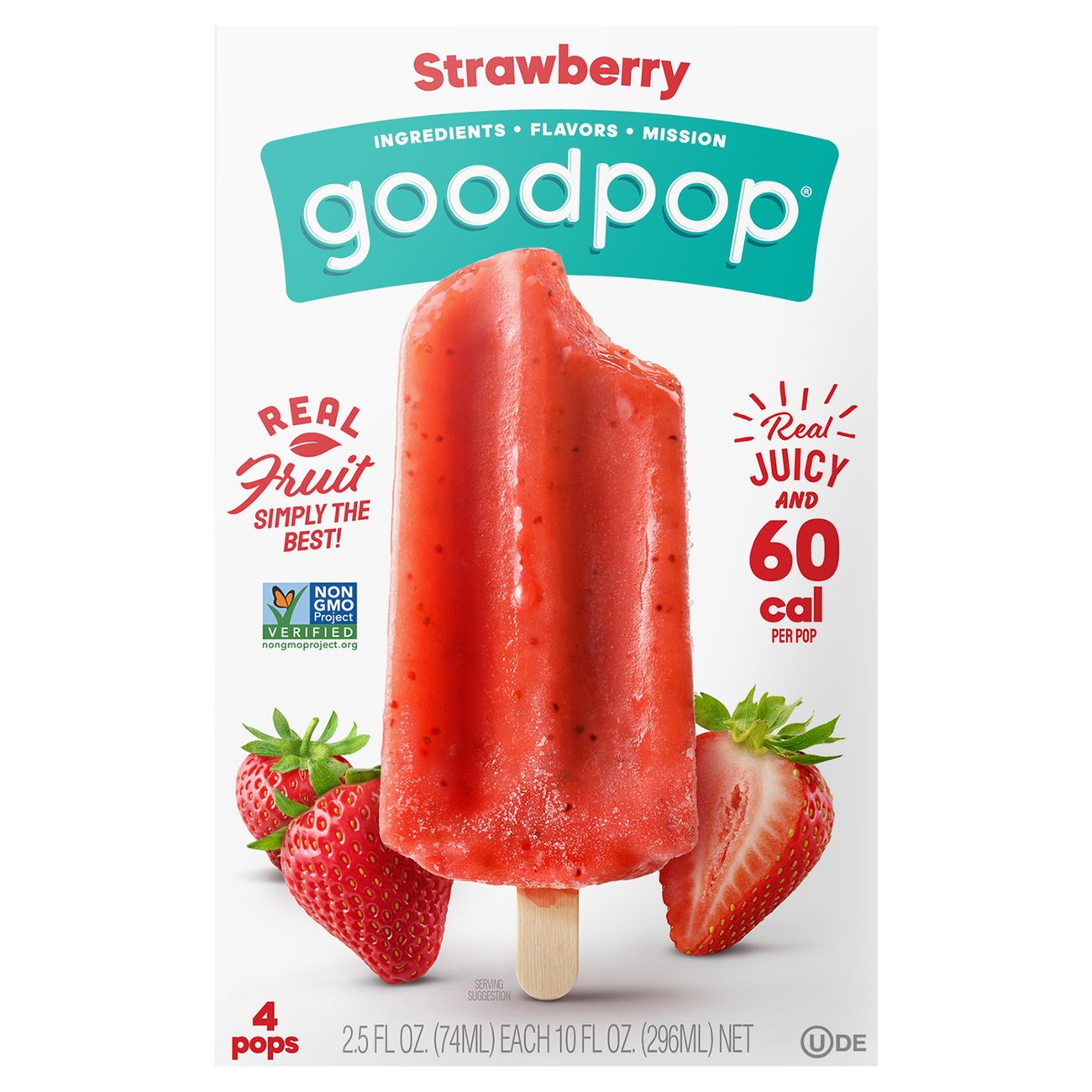 GoodPop Strawberry Pops Shop Bars & Pops at HEB