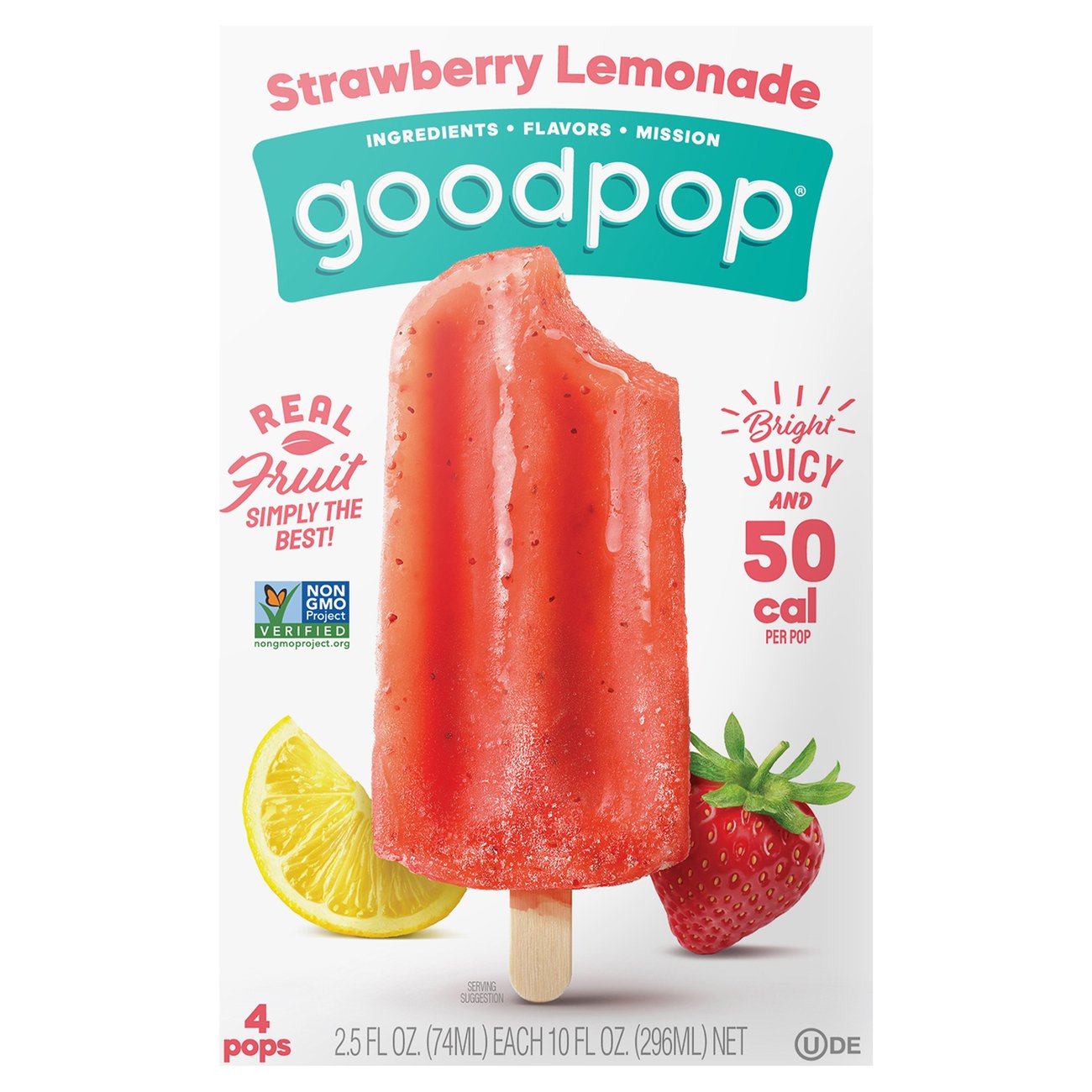 GoodPop Strawberry Lemonade Pops Shop Bars & Pops at HEB