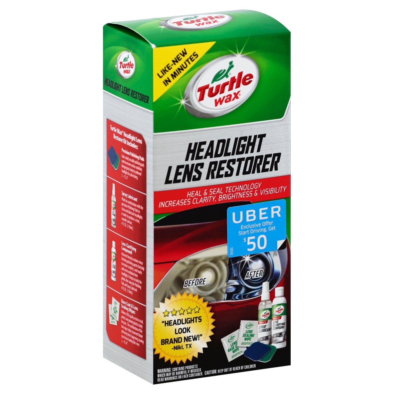 Turtle Wax Headlight Lens Restorer Kit Shop Automotive cleaners at HEB