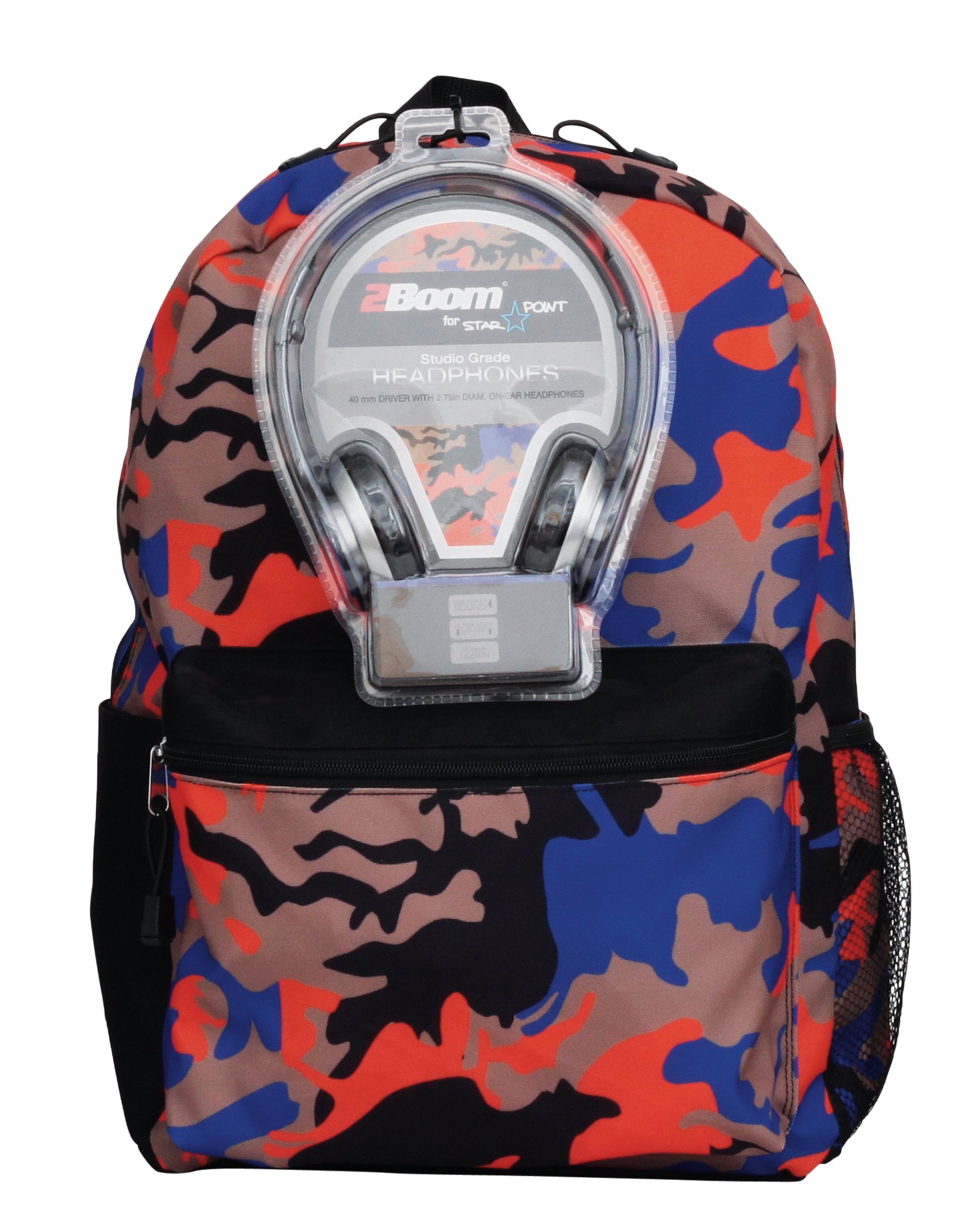 Fashion Accessory Bazaar Camo Print Backpack, With Headphones Shop