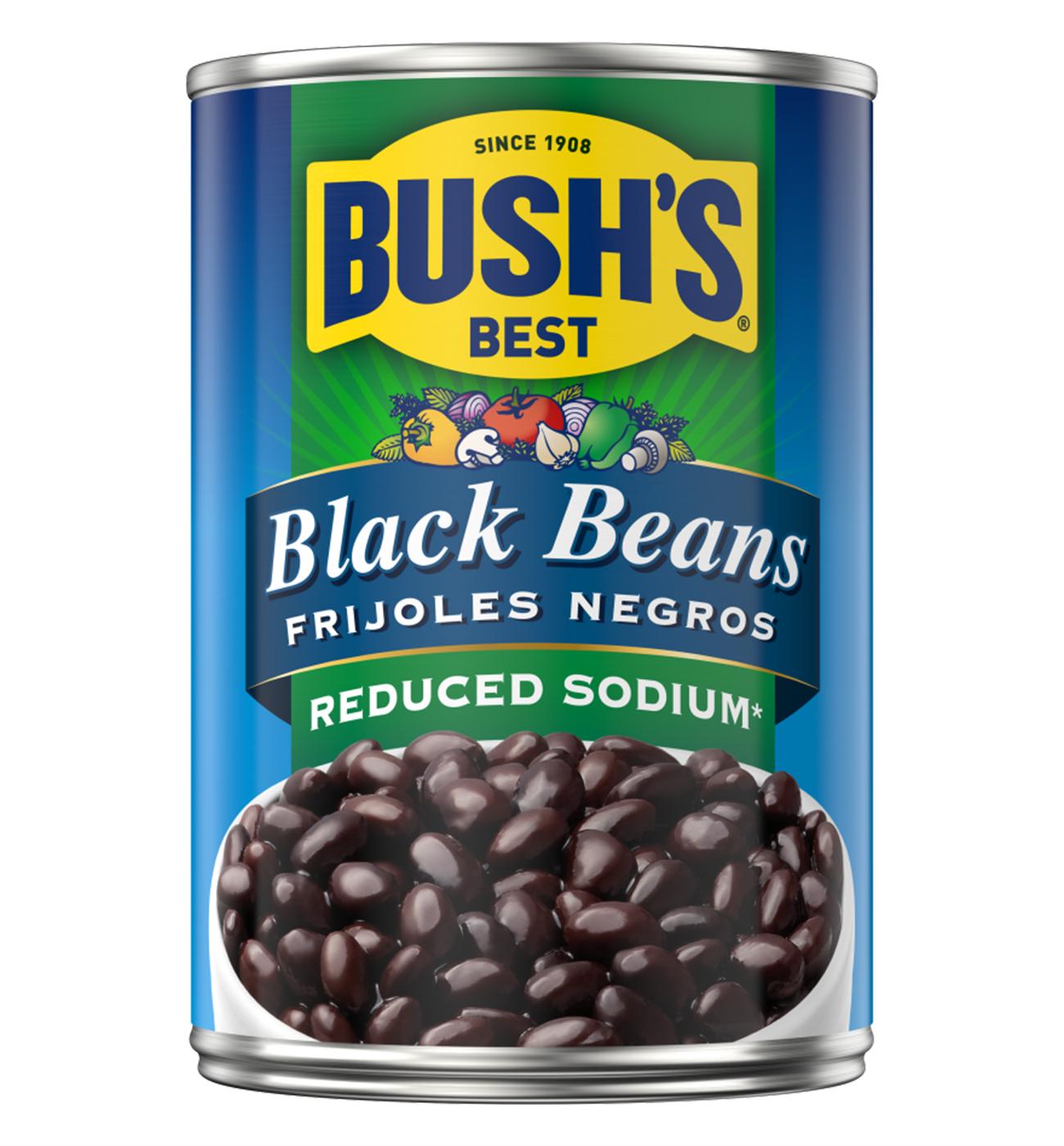 Bush's Best Reduced Sodium Black Beans; image 1 of 4