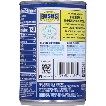 Bush's Best Reduced Sodium Black Beans