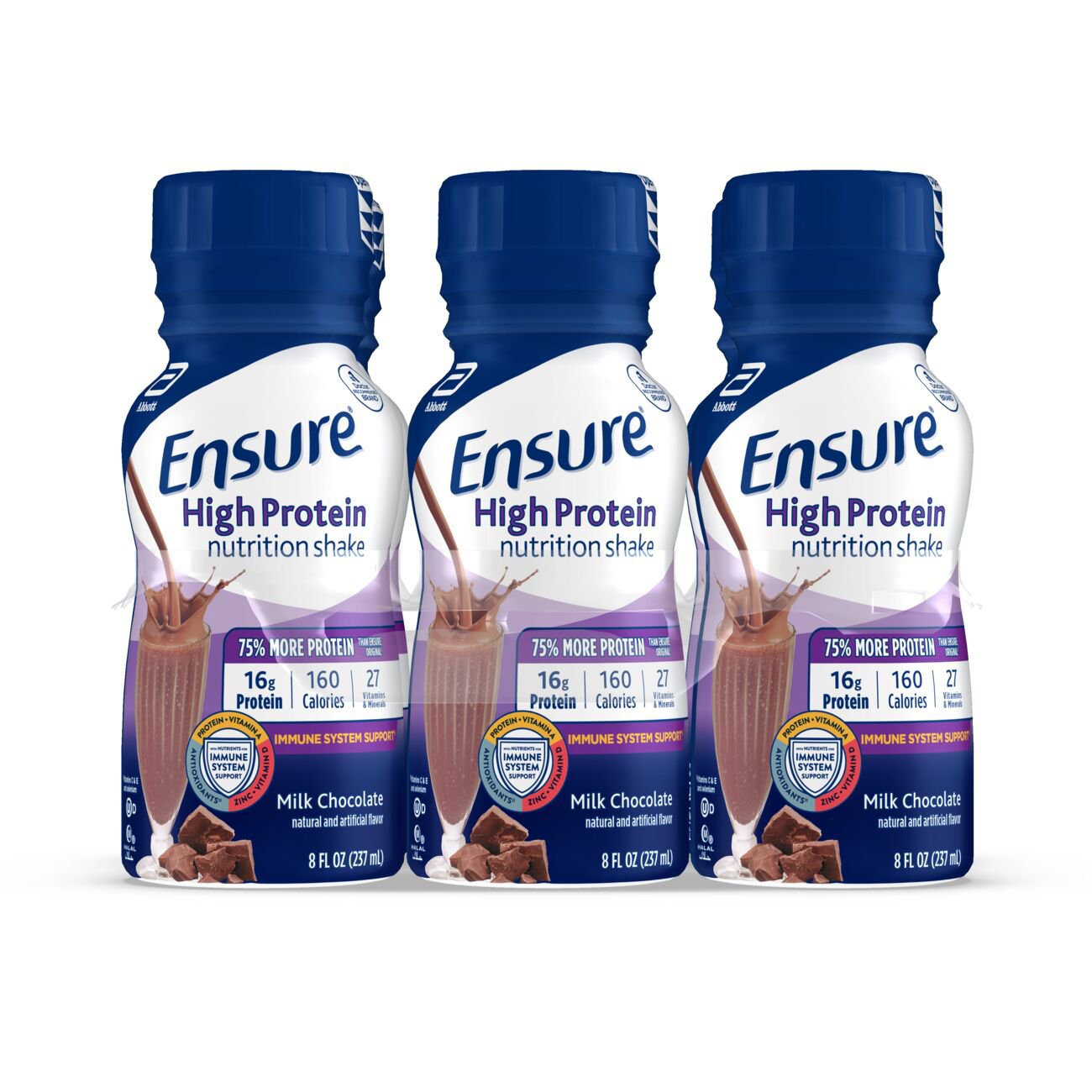 Ensure High Protein Nutrition Shake Milk Chocolate Ready-to-Drink 6 pk -  Shop Diet & Fitness at H-E-B