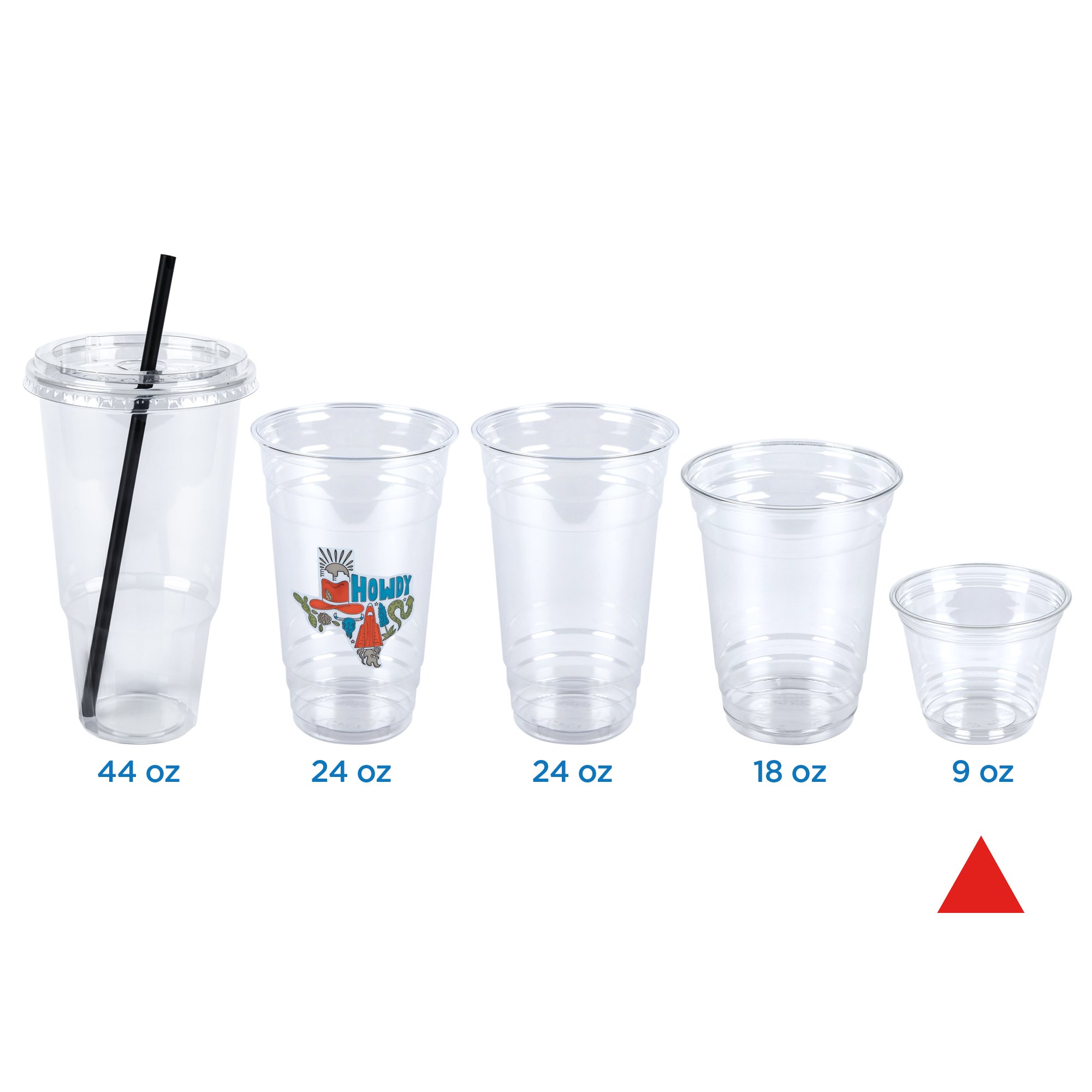 H-E-B 5.5 oz Clear Plastic To Go Cups with Lids