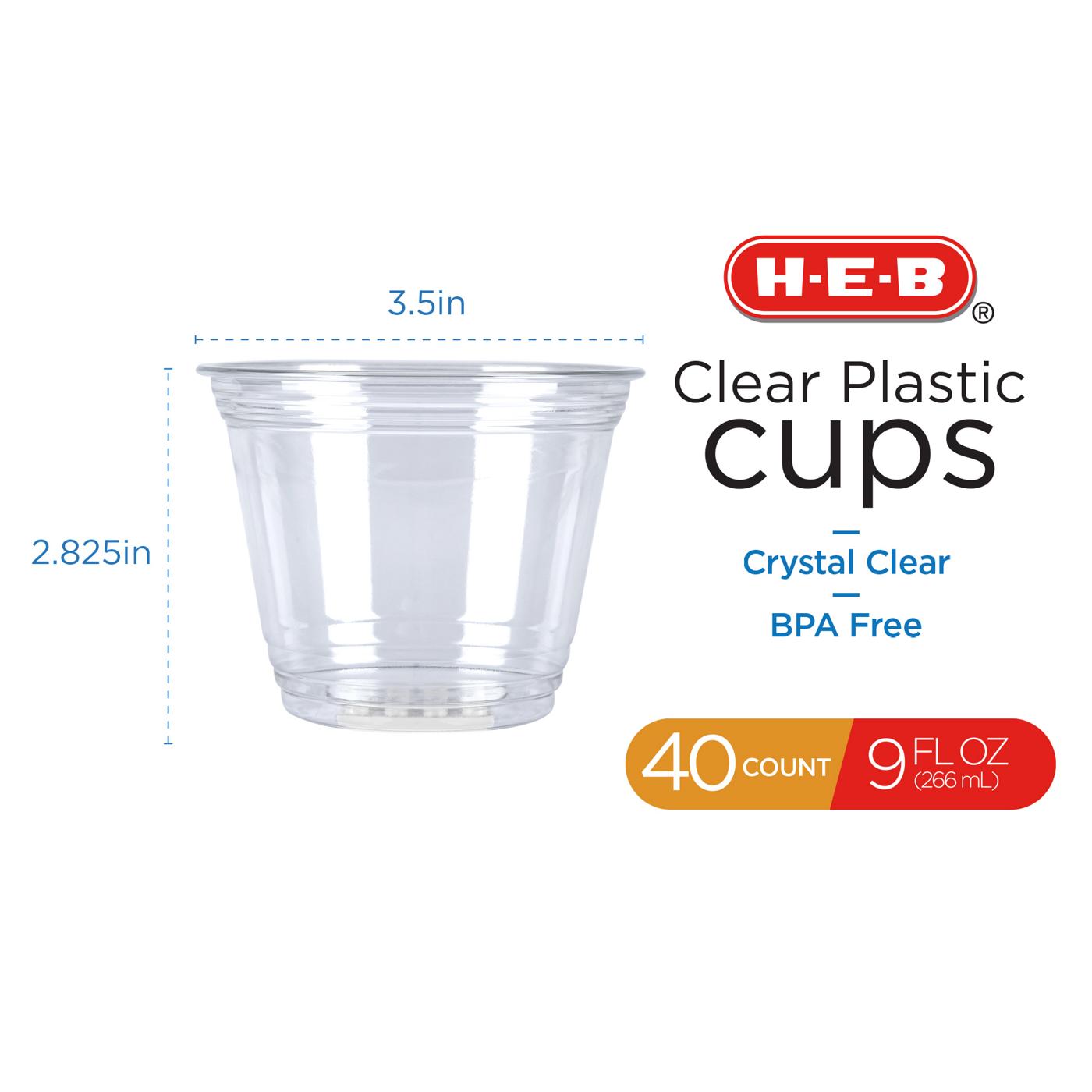 H-E-B 9 oz Clear Plastic Cups; image 4 of 4